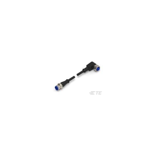 Te Connectivity M12 strgt plug to M12 angled socket AA 1-2273118-4 - main